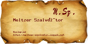 Meltzer Szalvátor névjegykártya